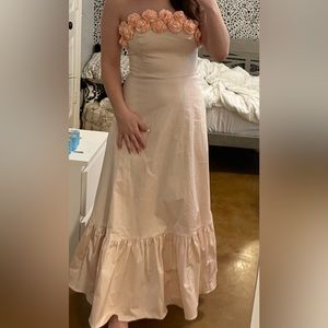 Pink floral Anthropologie dress